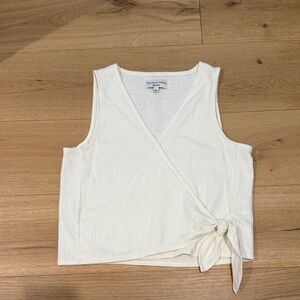 Madewell Cream Wrap Tank Top
